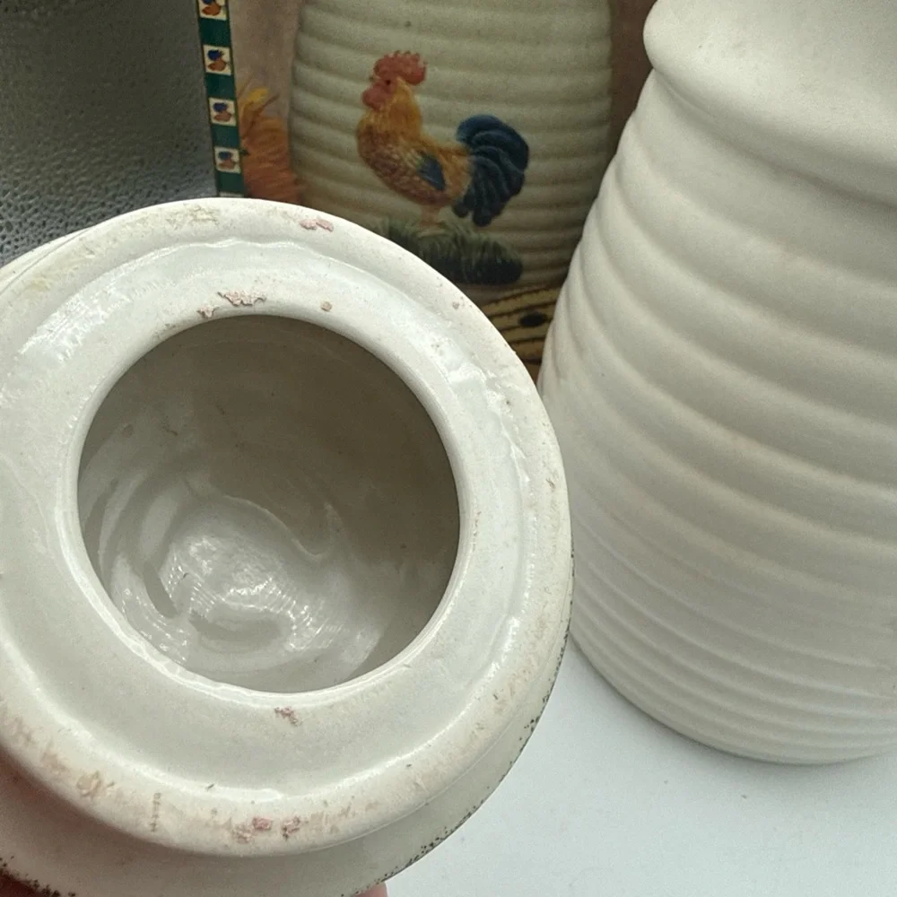 ALCO Industries Countryside Rooster Ceramic Cookie Jar farmhouse Open Box